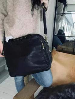 Laptop taske i blødt skind // Sort Deluxe