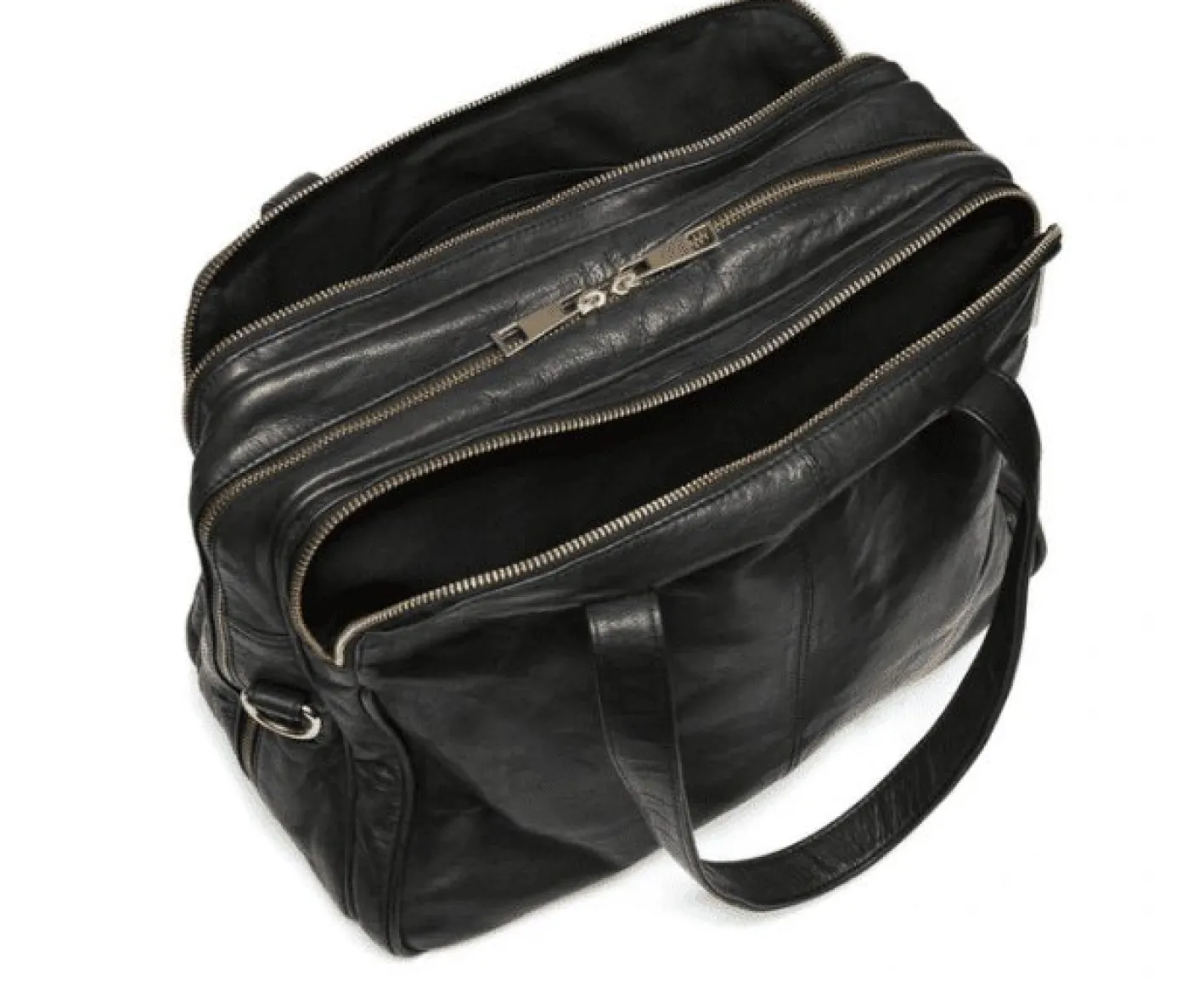 Laptop taske i blødt skind // Sort Deluxe