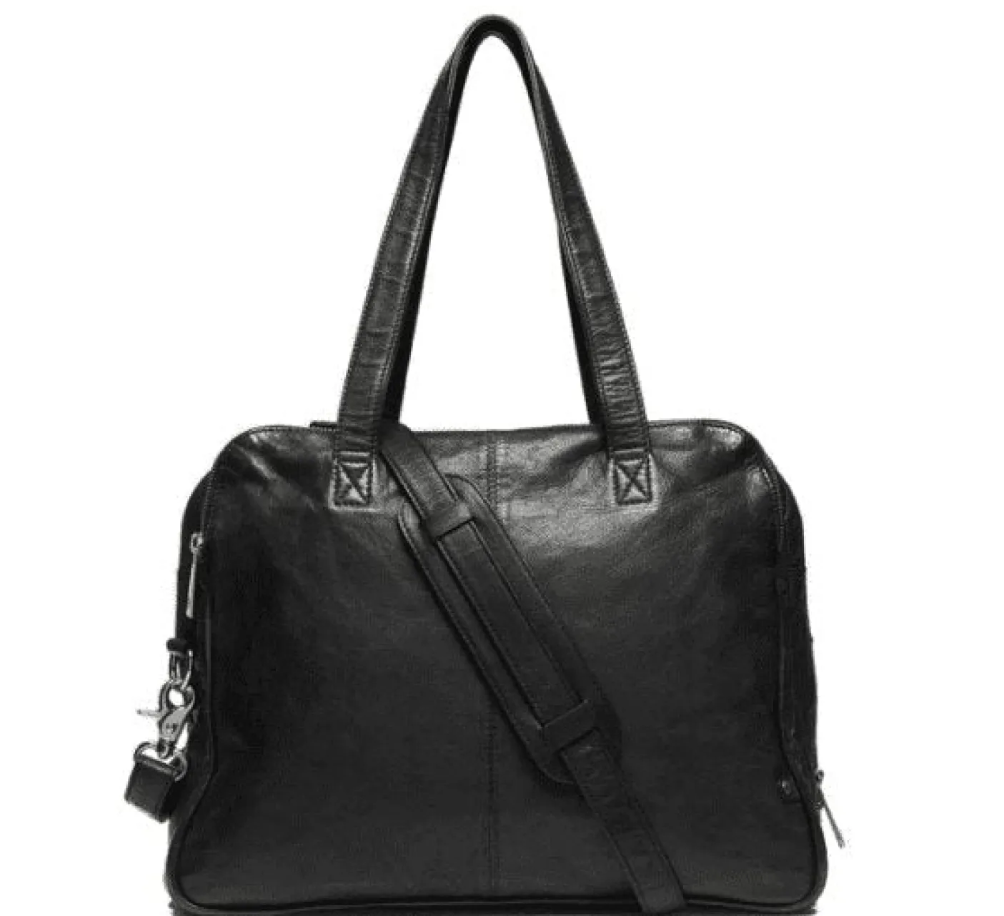 Laptop taske i blødt skind // Sort Deluxe