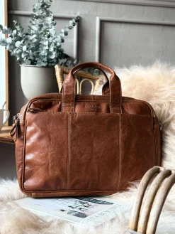 Laptop Taske MELLO - Cognac skind