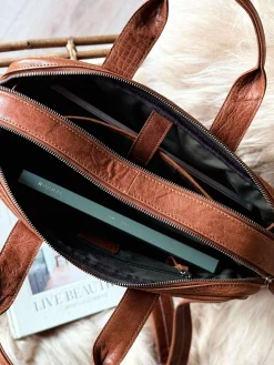 Laptop Taske MELLO - Cognac skind