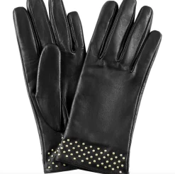 Læderhandsker dekoreret med mikronitter