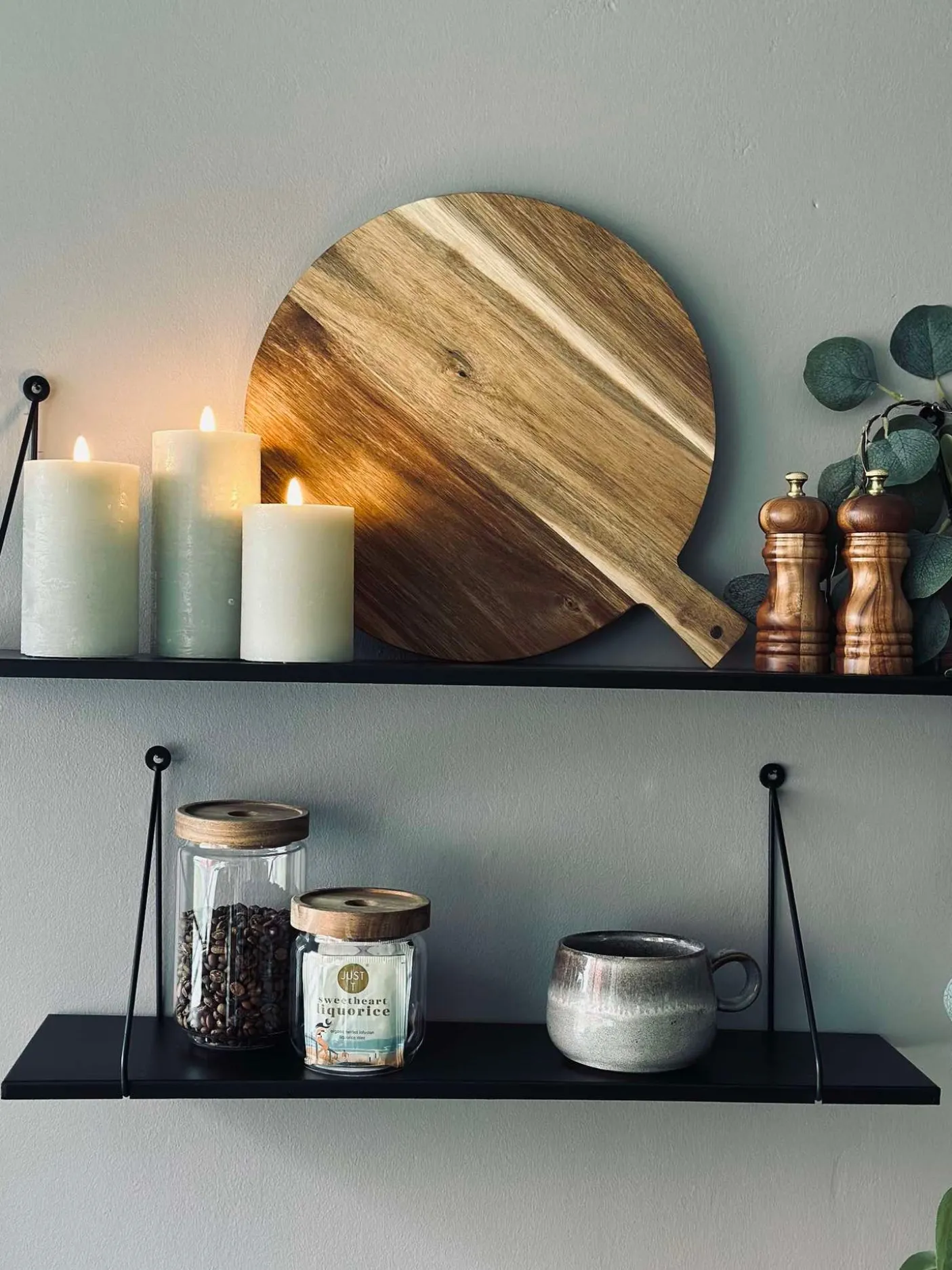 LED Bloklys / Mint – 3 stk Rustik lys