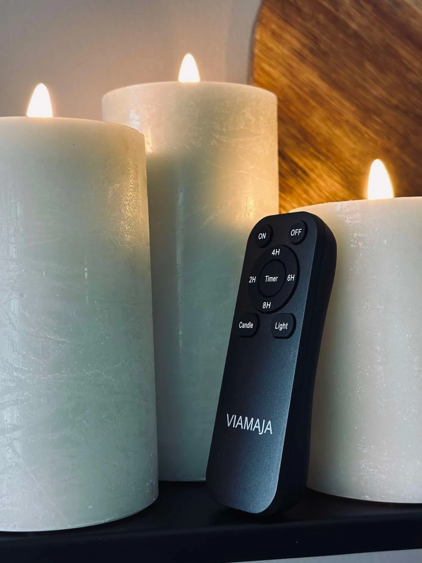 LED Bloklys / Mint – 3 stk Rustik lys