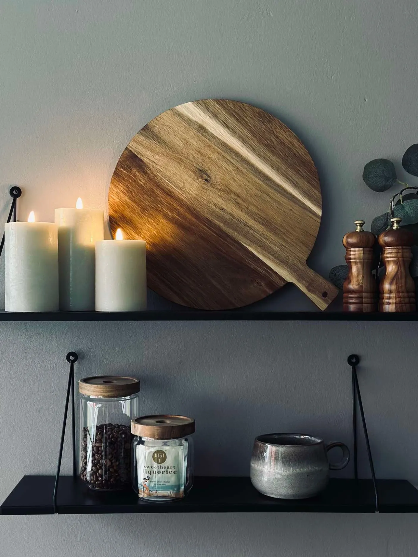 LED Bloklys / Mint – 3 stk Rustik lys