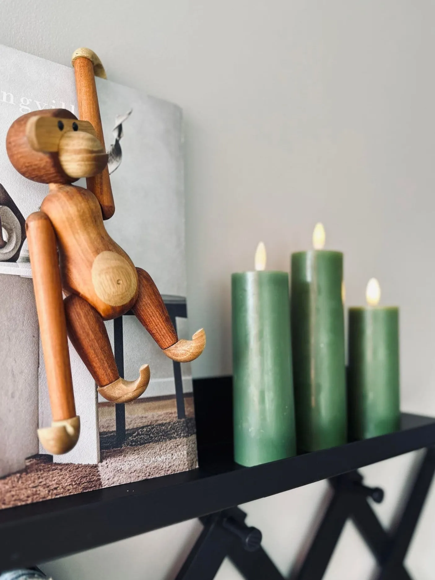 LED Bloklys / Oliven 3 stk. Lys – Inkl. fjernbetjening