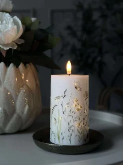 LED Bloklys Flower TWINKLE - 12,5cm