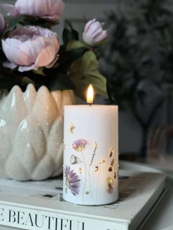 LED Bloklys Flower TWINKLE - 12,5cm