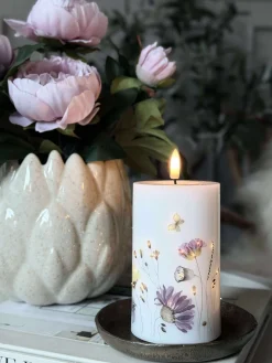 LED Bloklys Flower TWINKLE - 12,5cm