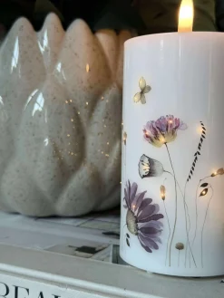 LED Bloklys Flower TWINKLE - 12,5cm