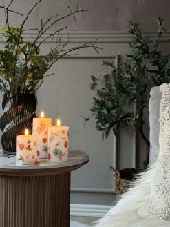 LED bloklys FRUIT – Sæt m. 3 stk og fjernbetjening