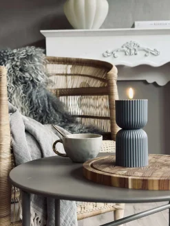 LED Bloklys Grå timeglas - Udendørs