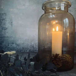 Led bloklys med flad top – H17.5cm