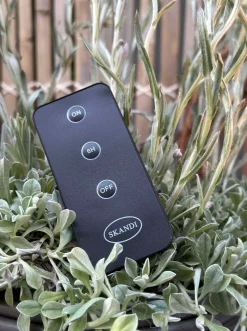 LED Bloklys Rød - Sæt af 3 stk med fjernbetjening