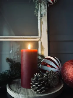 LED Bloklys Rød 15cm