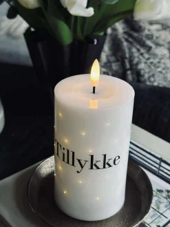 LED Bloklys TWINKLE - Tillykke