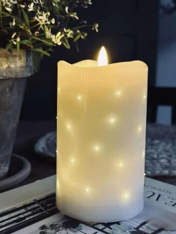 LED Bloklys White TWINKLE - 12,5cm