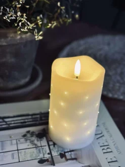 LED Bloklys White TWINKLE - 12,5cm