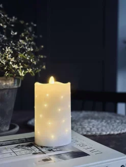 LED Bloklys White TWINKLE - 12,5cm