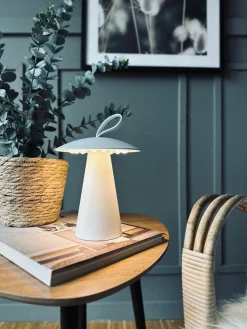 LED Bordlampe genopladelig – Hvid - Virker inde og ude