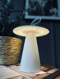 LED Bordlampe genopladelig – Hvid - Virker inde og ude