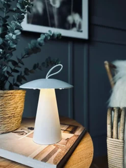 LED Bordlampe genopladelig – Hvid - Virker inde og ude