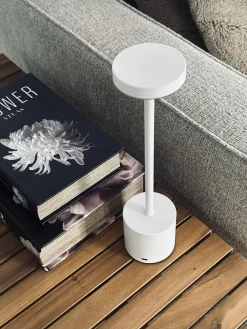 LED bordlampe KELLY Hvid - genopladelig