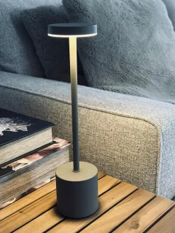 LED bordlampe KELLY Taupe - genopladelig