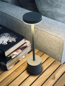 LED bordlampe KELLY Taupe - genopladelig