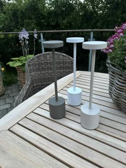 LED bordlampe KELLY Taupe - genopladelig