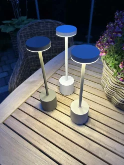 LED bordlampe KELLY Taupe - genopladelig