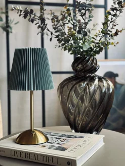 LED bordlampe Large Plisse´ - genopladelig