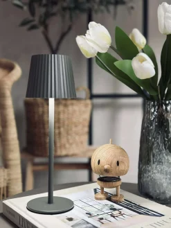 LED bordlampe MILLA Taupe - genopladelig