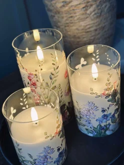 LED FLORA Cylinder – Sæt med 3 stk og fjernbetjening