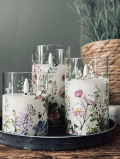 LED FLORA Cylinder – Sæt med 3 stk og fjernbetjening