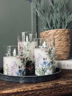 LED FLORA Cylinder – Sæt med 3 stk og fjernbetjening