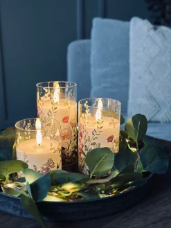 LED FLORA Cylinder – Sæt med 3 stk og fjernbetjening