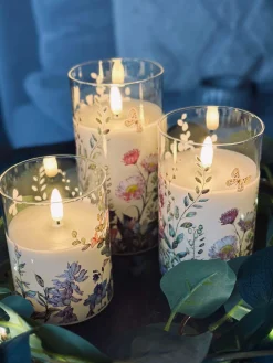 LED FLORA Cylinder – Sæt med 3 stk og fjernbetjening