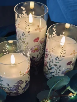 LED FLORA Cylinder – Sæt med 3 stk og fjernbetjening