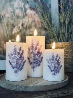 LED FLORA Lavendel – Sæt med 3 stk og fjernbetjening