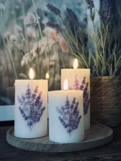 LED FLORA Lavendel – Sæt med 3 stk og fjernbetjening