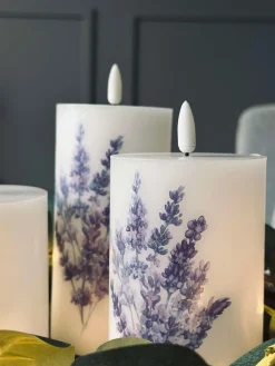 LED FLORA Lavendel – Sæt med 3 stk og fjernbetjening