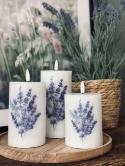 LED FLORA Lavendel – Sæt med 3 stk og fjernbetjening