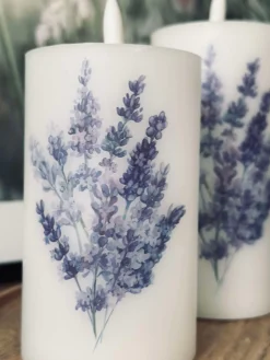 LED FLORA Lavendel – Sæt med 3 stk og fjernbetjening