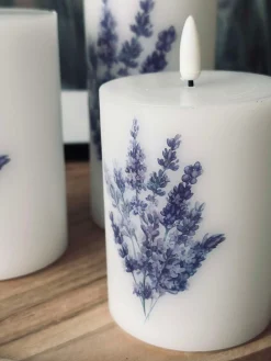 LED FLORA Lavendel – Sæt med 3 stk og fjernbetjening