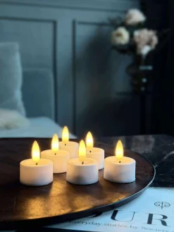 LED fyrfadslys 8 stk + Fjernbetjening med timer