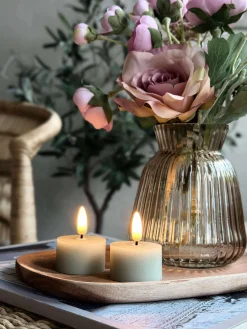 LED Fyrfadslys 2 stk - Mint voks