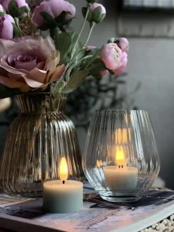 LED Fyrfadslys 2 stk - Mint voks