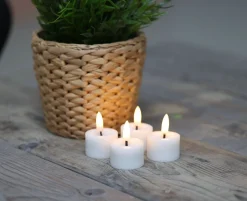 LED fyrfadslys Voks 4 stk