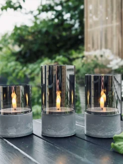 LED GREY Cylinder Sæt med 3 stk - Godkendt til Inde